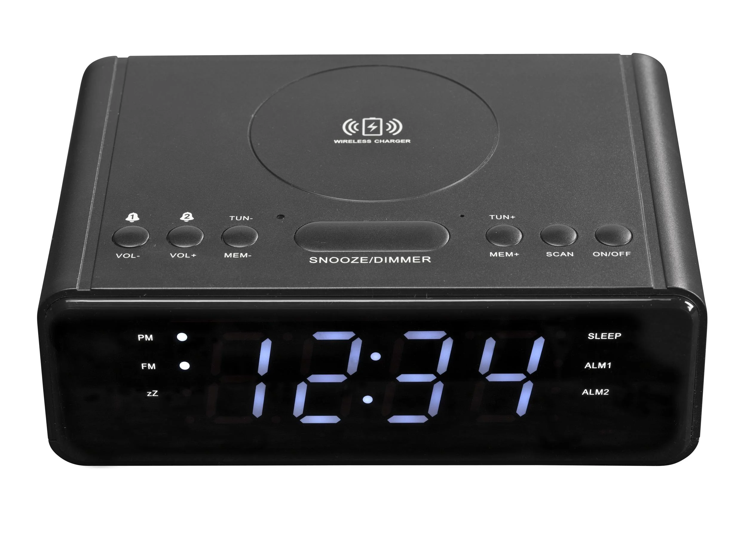 Funk Radiowecker mit QI-Ladefunktion und USB Anschluss - 5