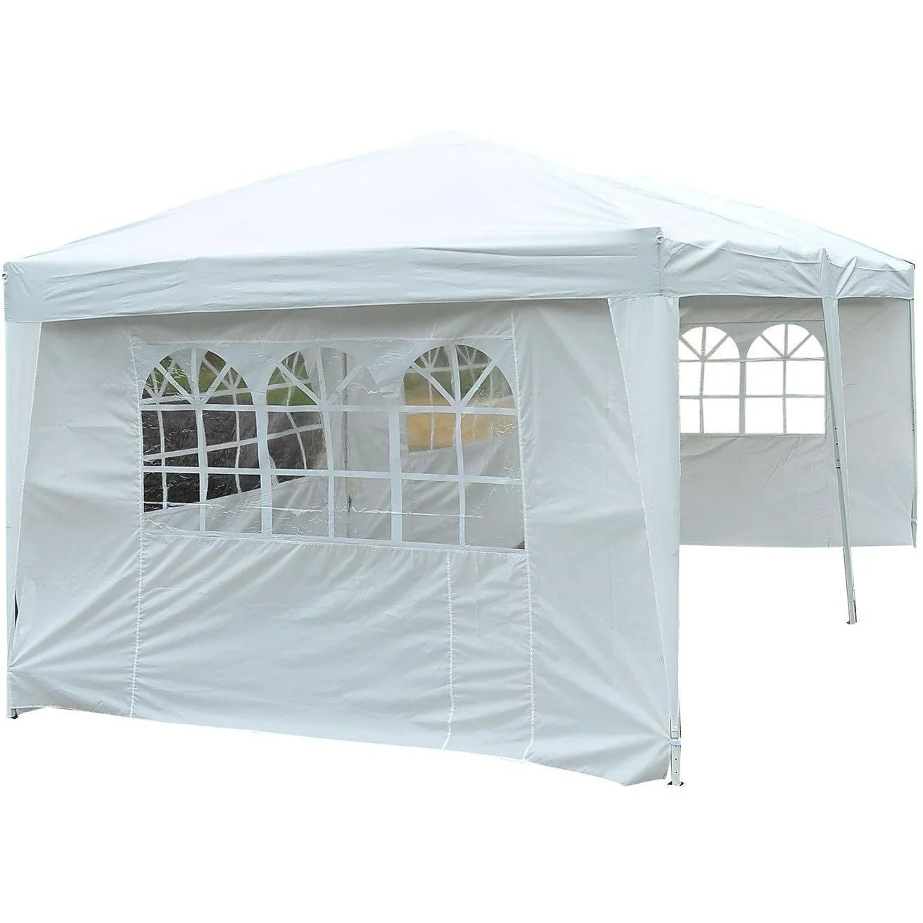 Faltpavillon Pavillon Partyzelt Gartenzelt inkl. 4 Seitenteile Weiß 3x6m - 2