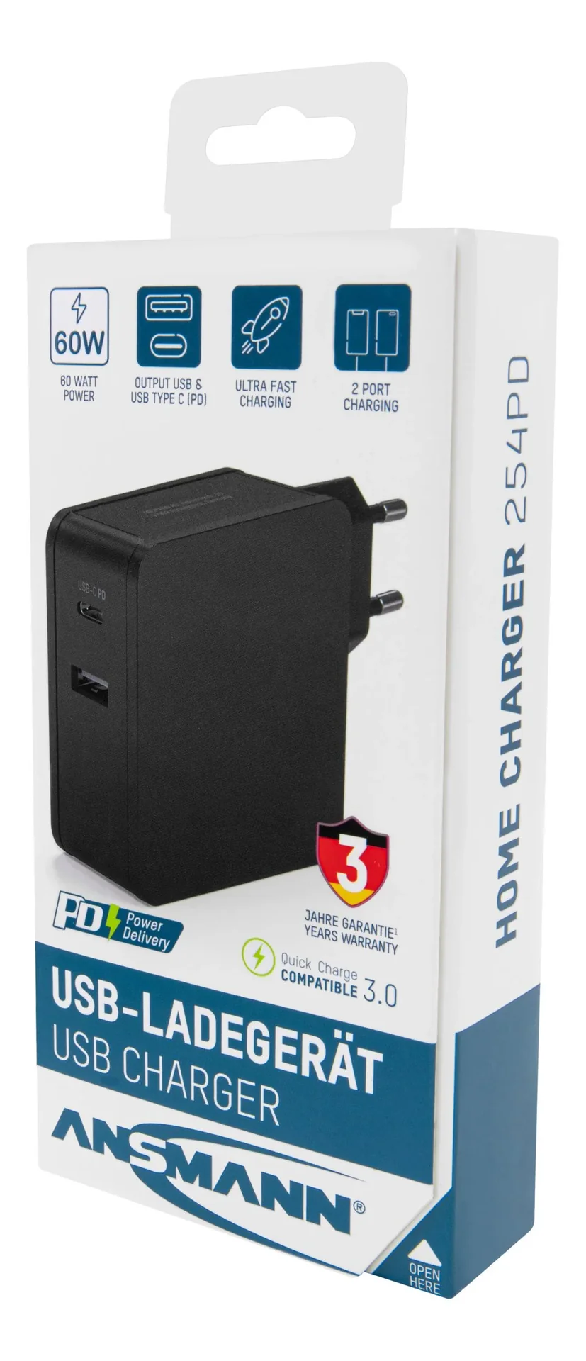 USB Ladegerät USB-A und USB-C mit 60 Watt - 6