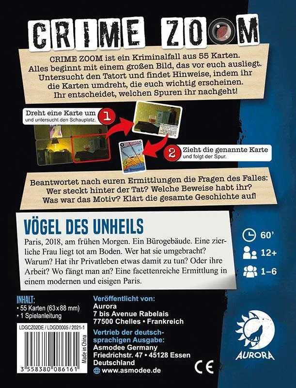 Crime Zoom - Vögel des Unheils - Krimispiel im Taschenformat - 4