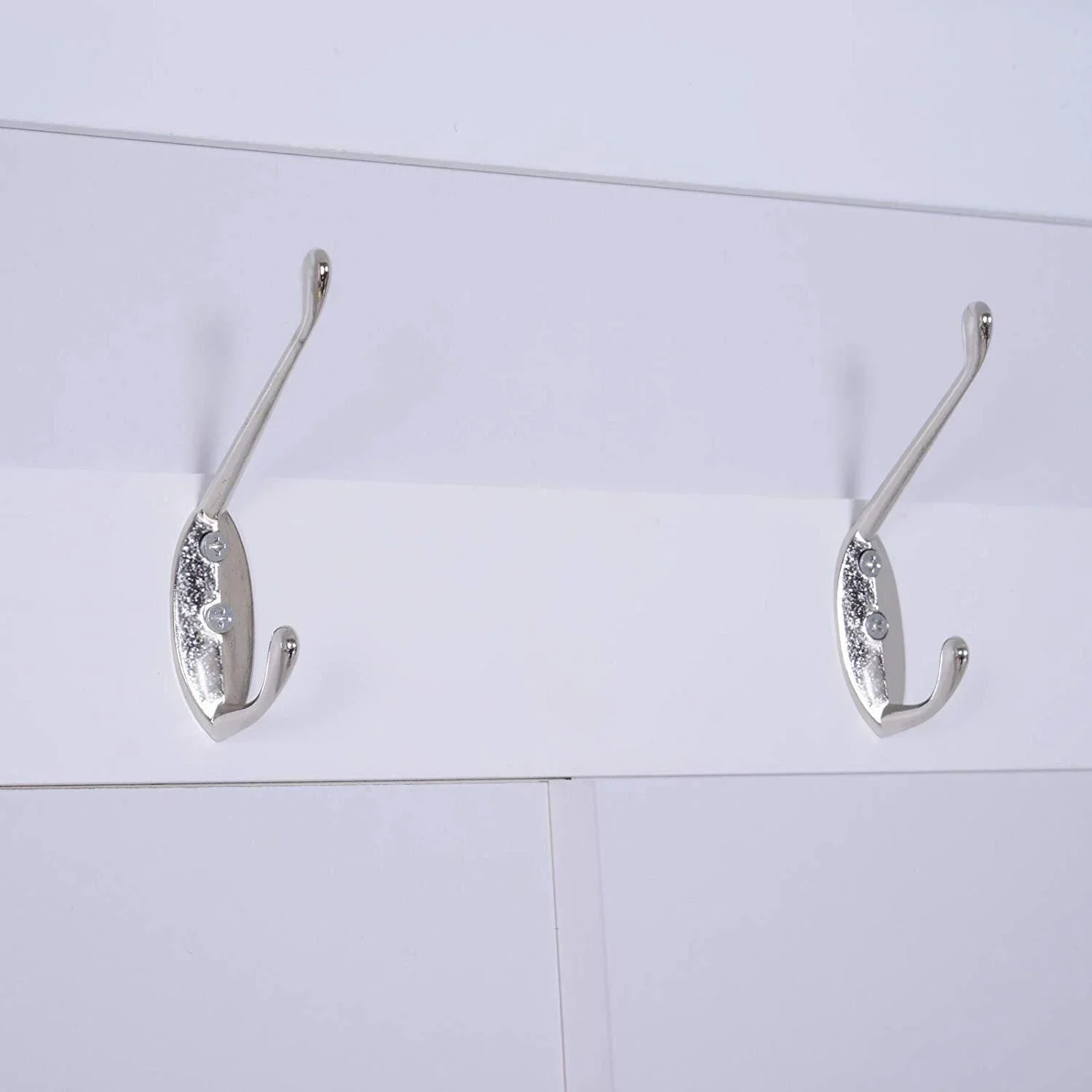 Garderobe Kleiderständer Garderobenständer mit Sitzbank Kleiderhaken MDF Weiß 80 x 40 x 180 cm - 1
