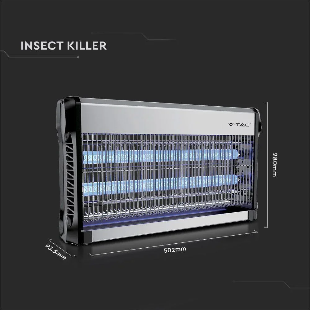 VT-3230 Insektenlampe - 2"15W - 100m Reichweite - UV-Licht - Grau - 5