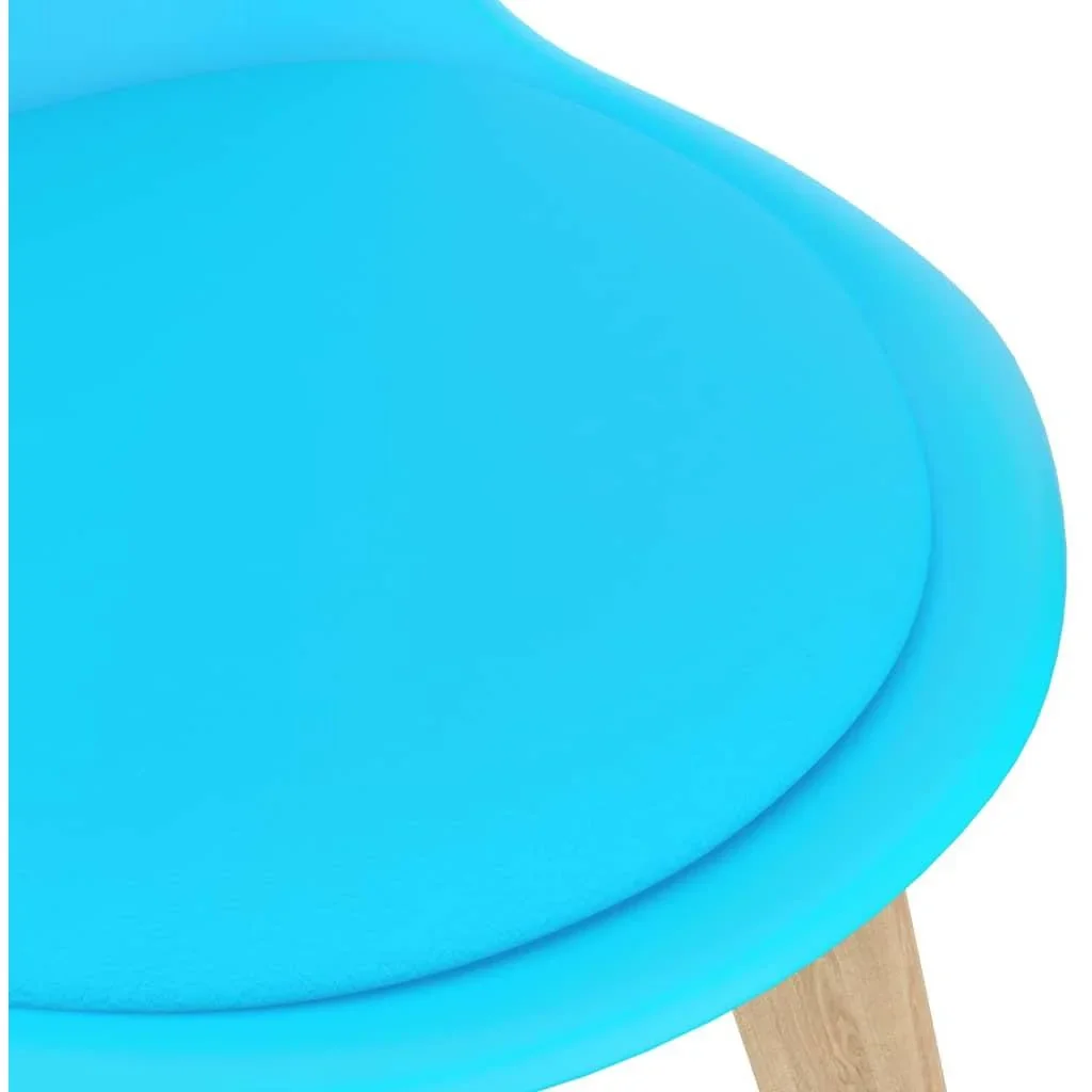 Esstischstühle 2tlg. Kunststoff blau - 2