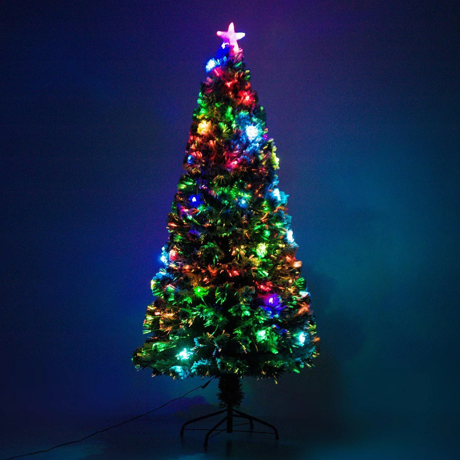Weihnachtsbaum Tannenbaum LED Lichtfaser 180cm - 2