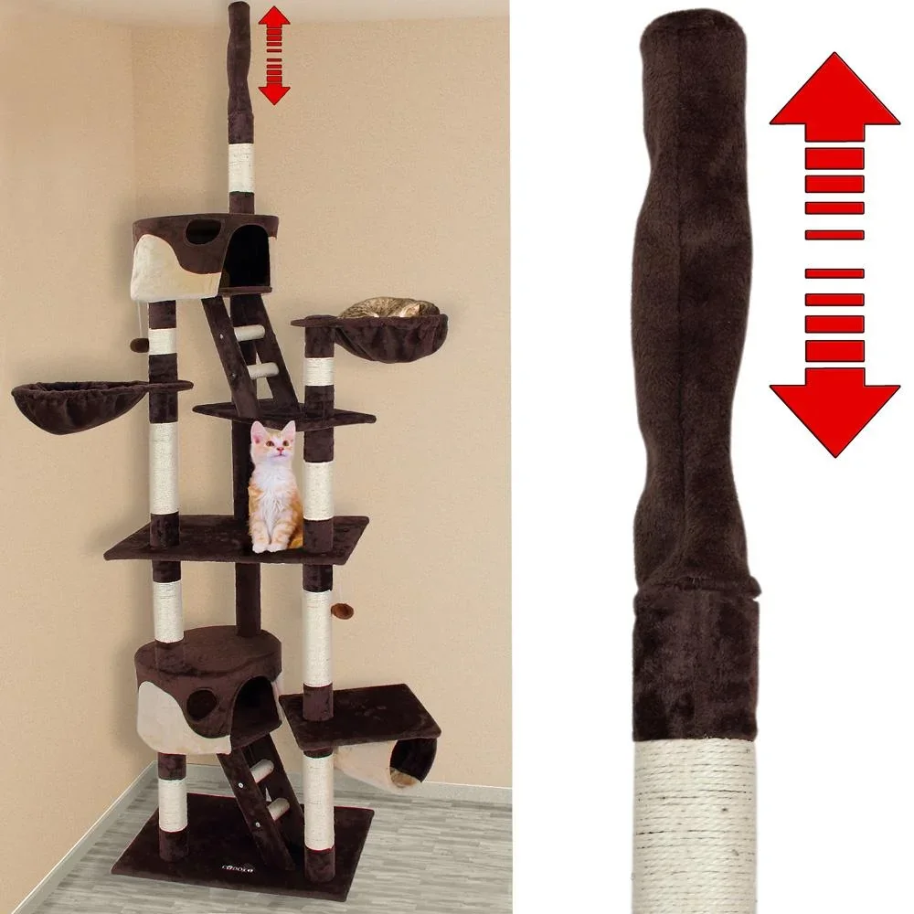 Kratzbaum, Deckenhöhe 240 - 260 cm braun - 0
