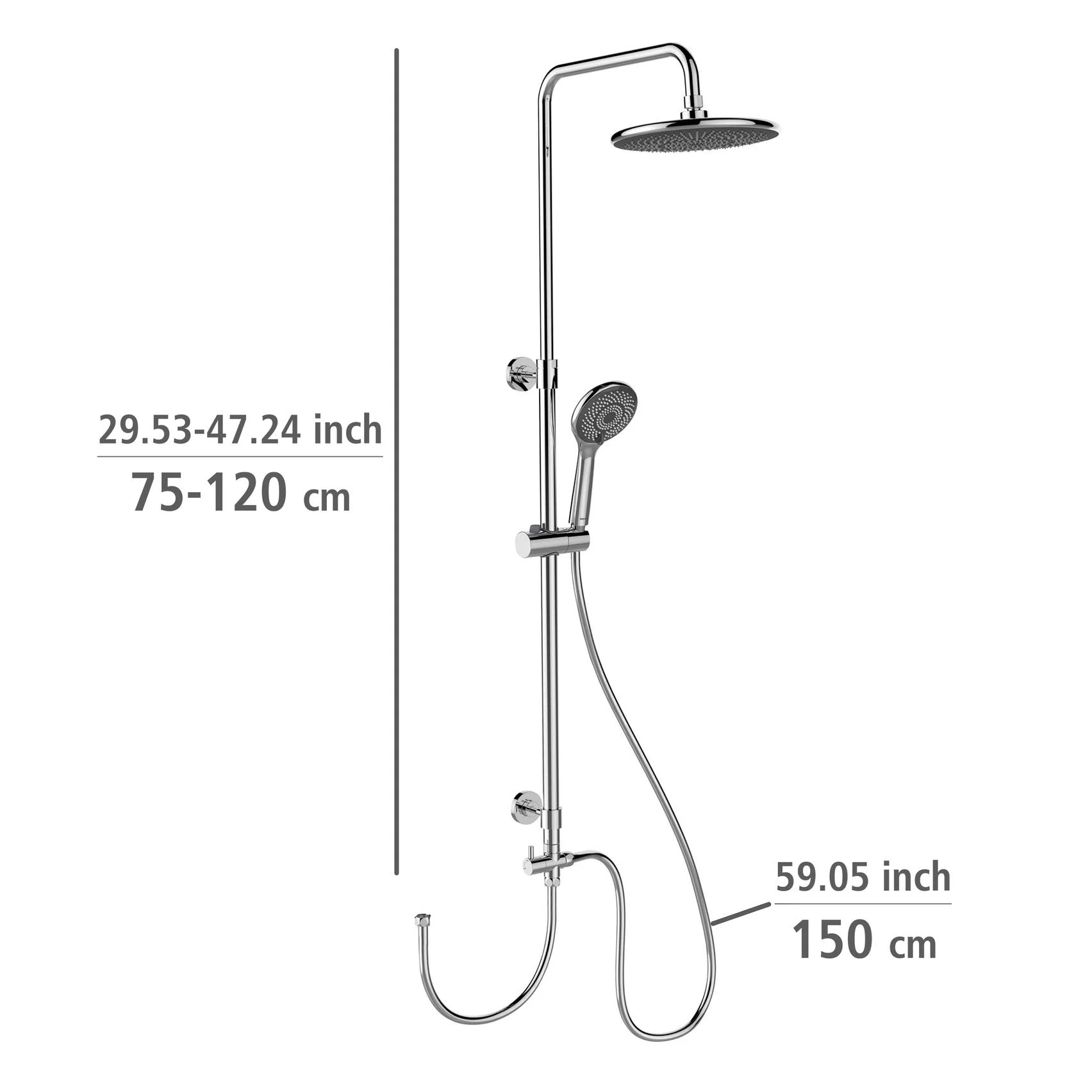 Wasserspar-Duschsystem Watersaving Chrom - 9
