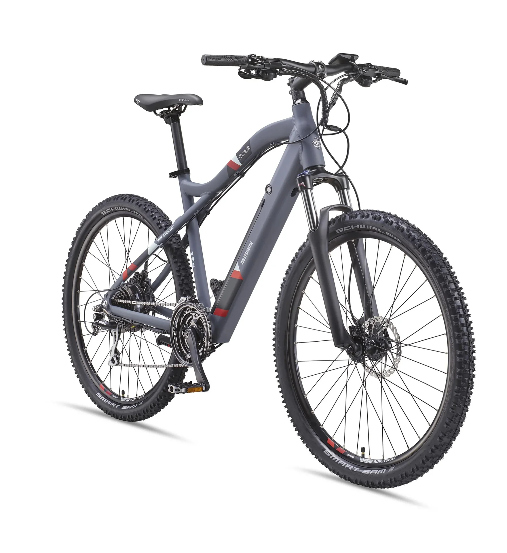Unisex Alu MTB E-Bike, 29 Zoll, 24-Gang Kettenschaltung, grau, Aufsteiger M922 Hardtail - 4