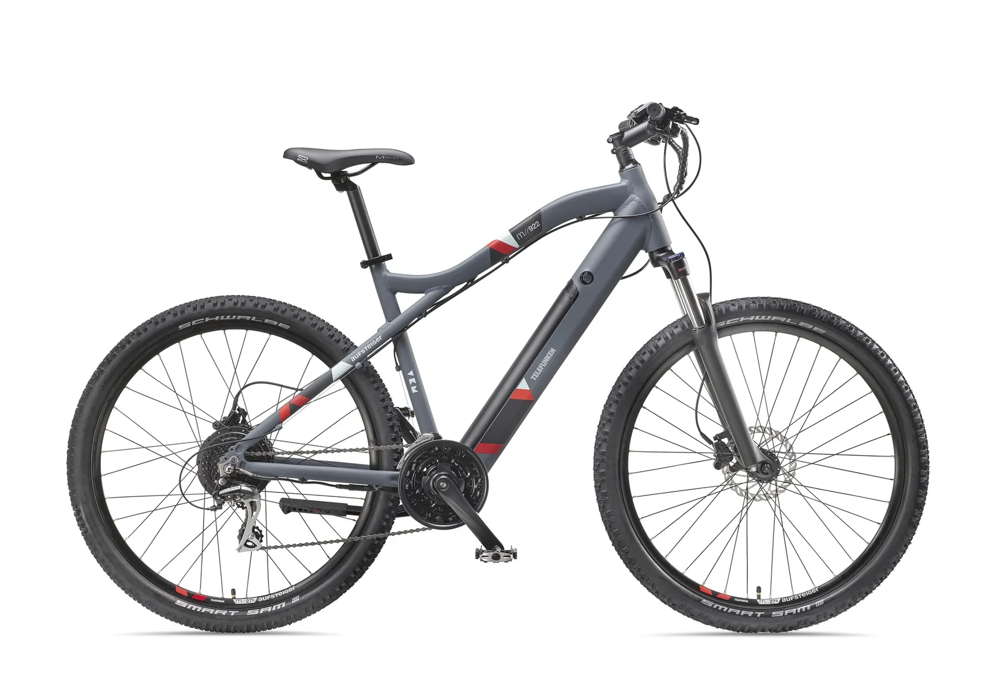 Unisex Alu MTB E-Bike, 29 Zoll, 24-Gang Kettenschaltung, grau, Aufsteiger M922 Hardtail - 5