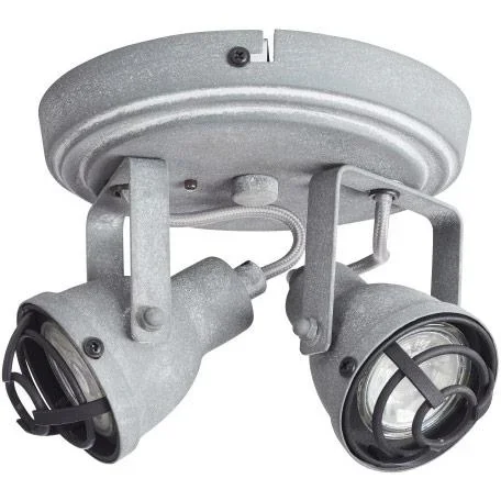 Deckenleuchte Bente 2-lichts industriell beton gris inkl. 2 x 4W LED Ø 16,5 cm - 0