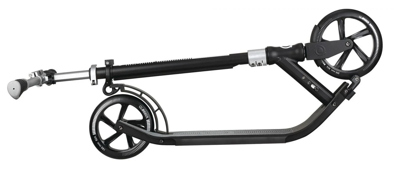 ONE NL 205-180 DUO Tretroller, 205/180 mm, ABEC 7, höhenverstellbar, Klappmechanismus, grau - 9
