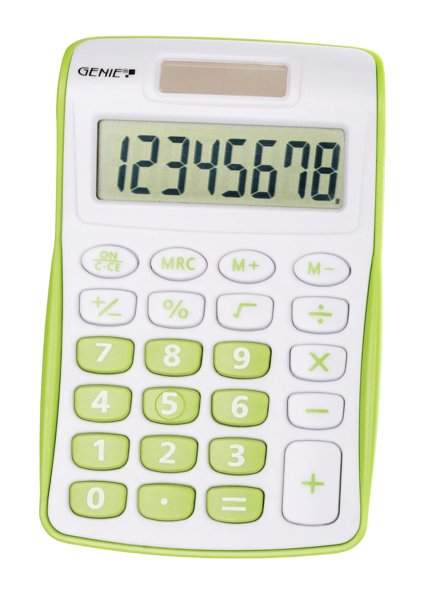 Kompakter Taschenrechner mit 8stelligem Display und Dual-Power, grün - 0