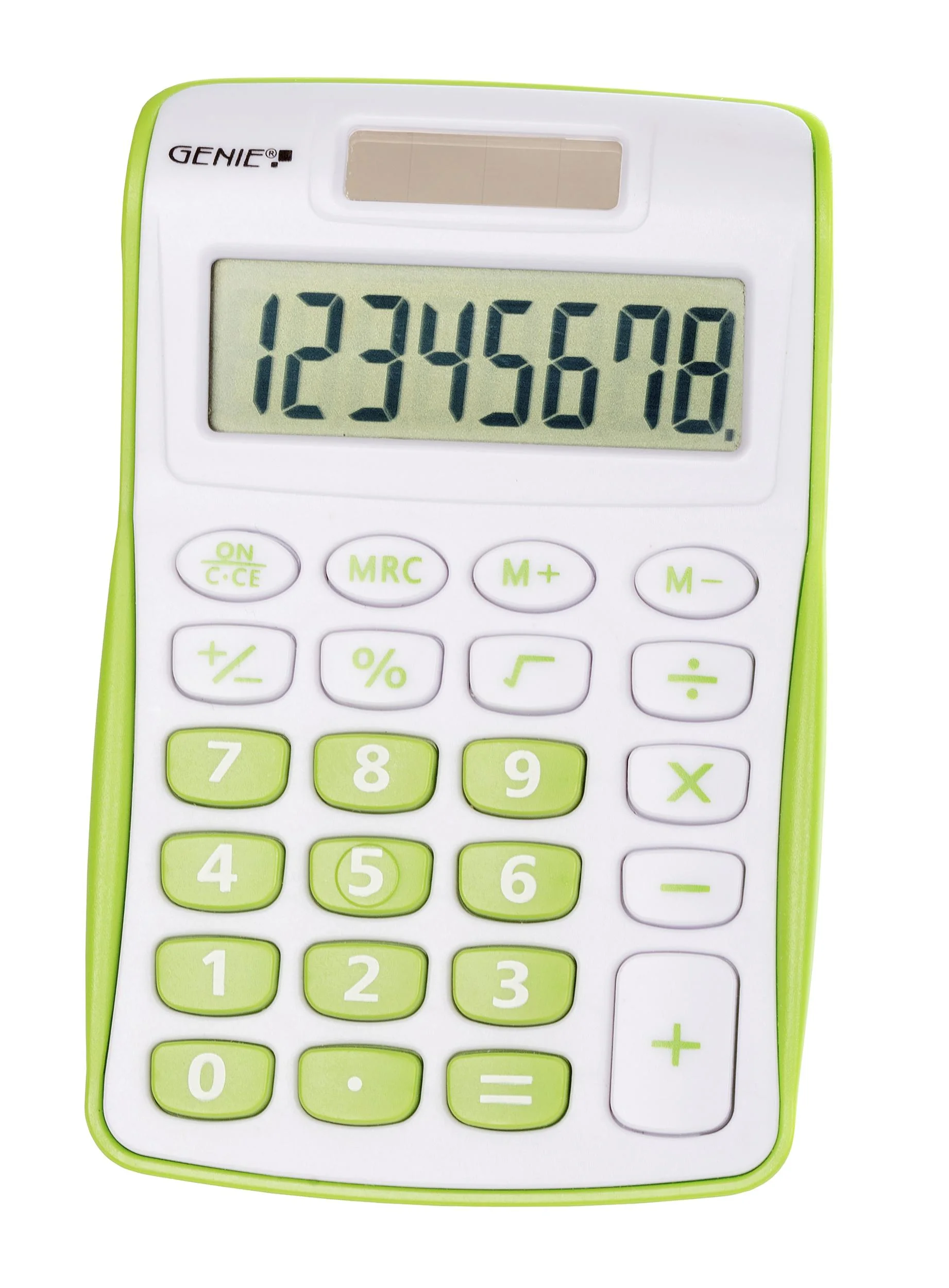 Kompakter Taschenrechner mit 8stelligem Display und Dual-Power, grün - 0