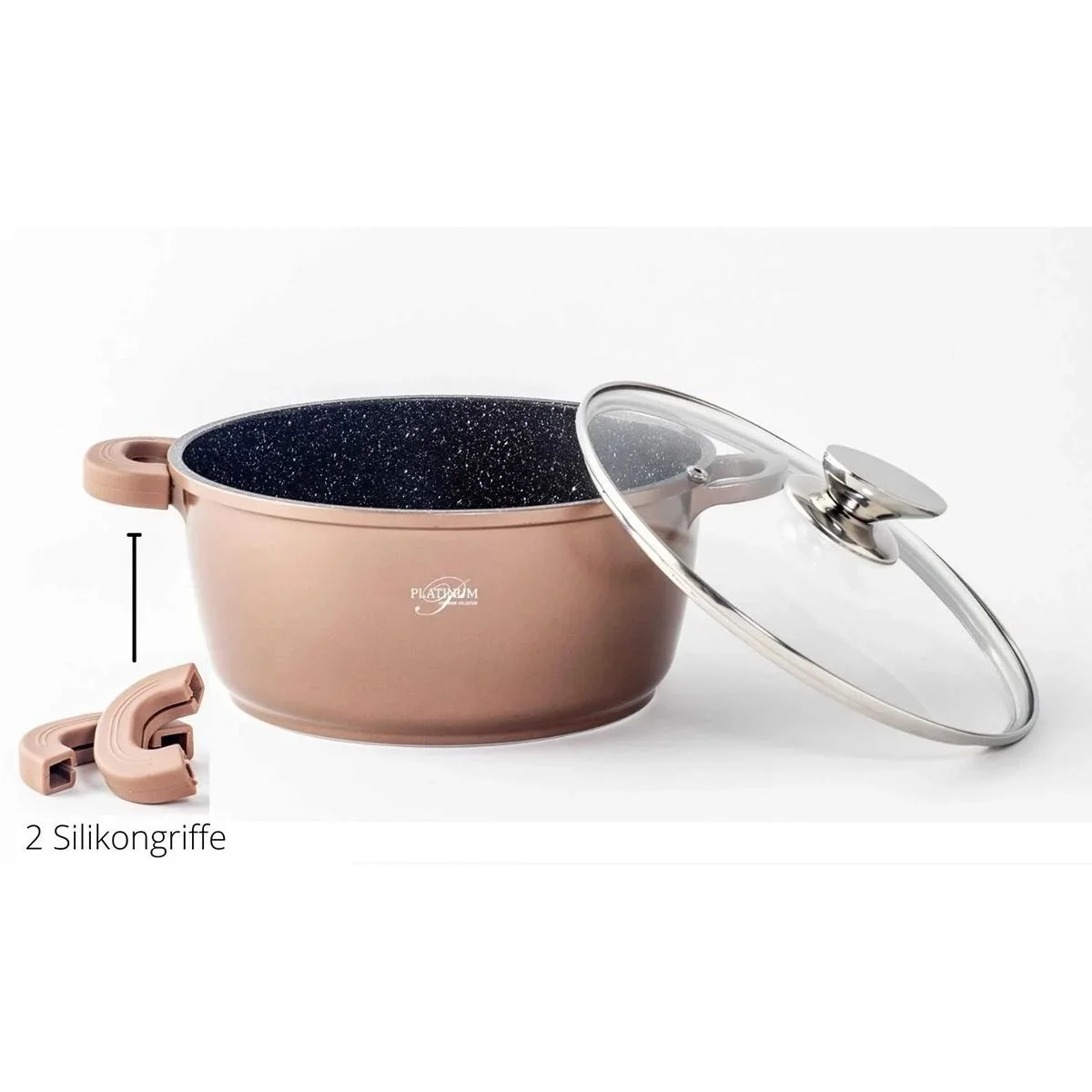 Kochtopf - mit Deckel - 28 cm - Kupfer - 5