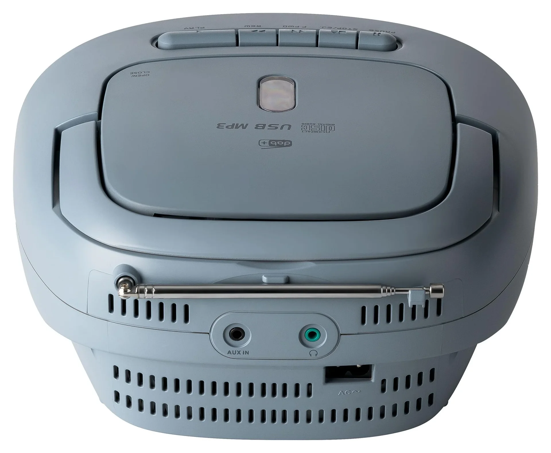 CD Radio Boombox mit DAB+/UKW-Radio, MP3/CD, Kassette und AUX-IN, blau - 0