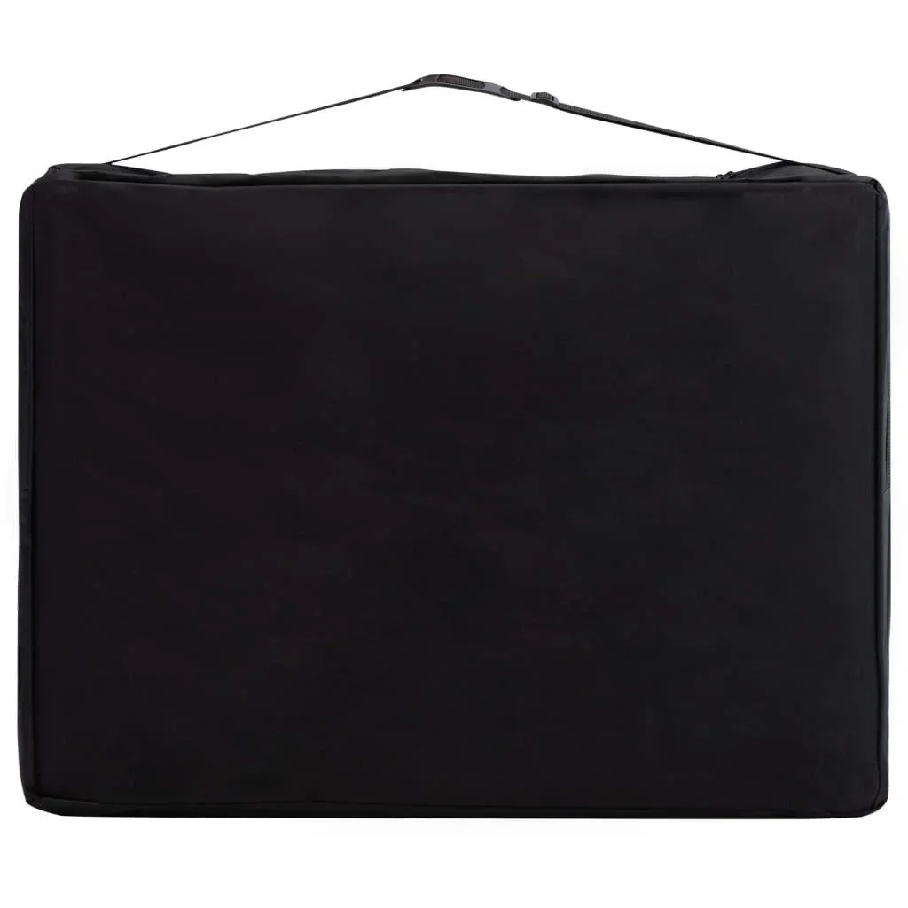 Klappbarer Massagetisch 2 Zonen Holz schwarz und rot - 6