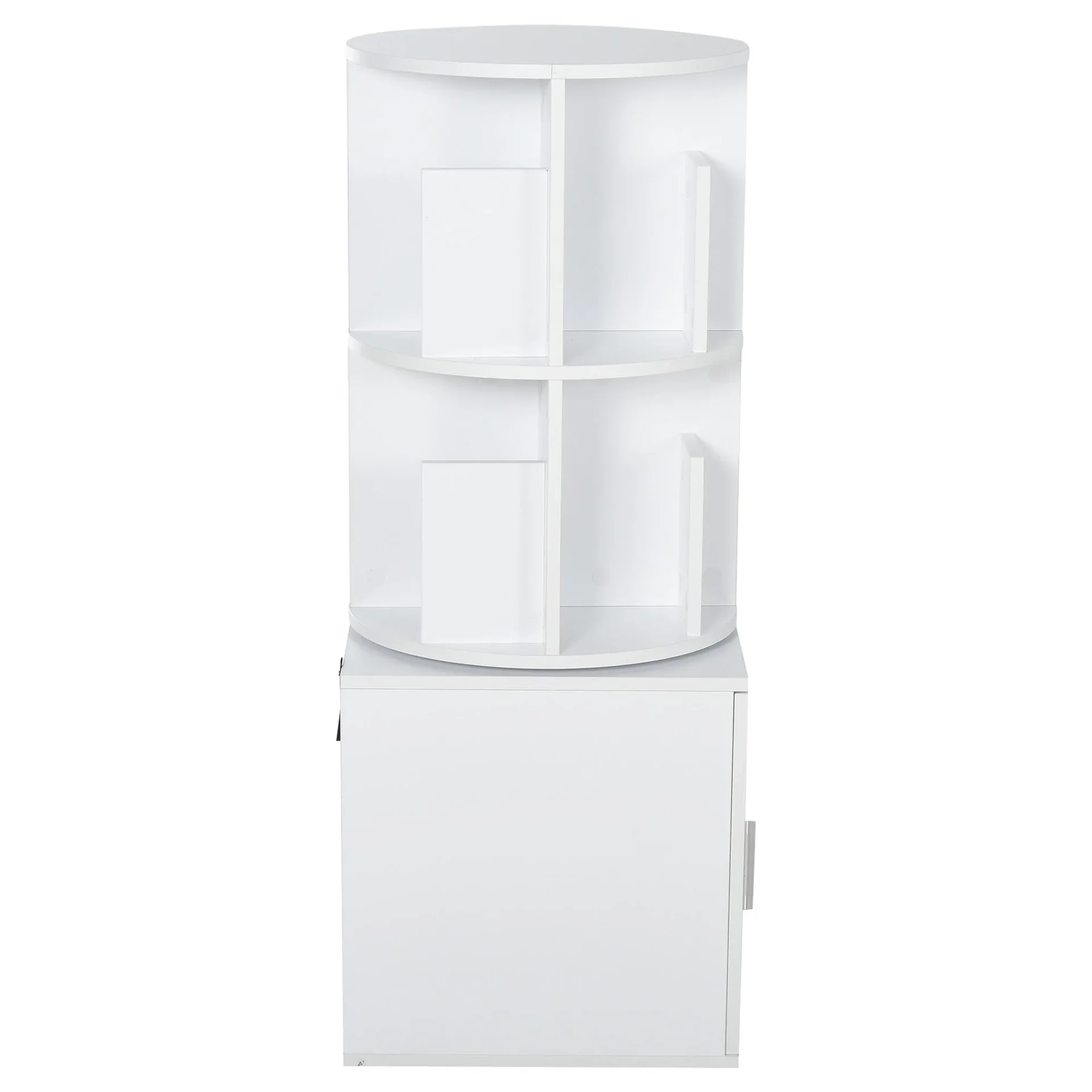 Drehbares Bücherregal 360°, weiß - 2