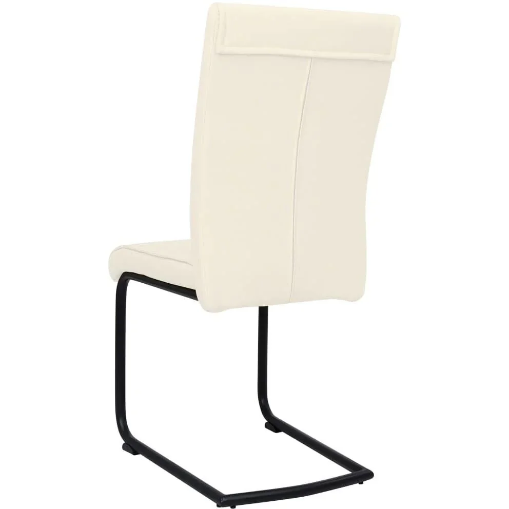 Esszimmerstühle 2 Stück Stoff creme - 2