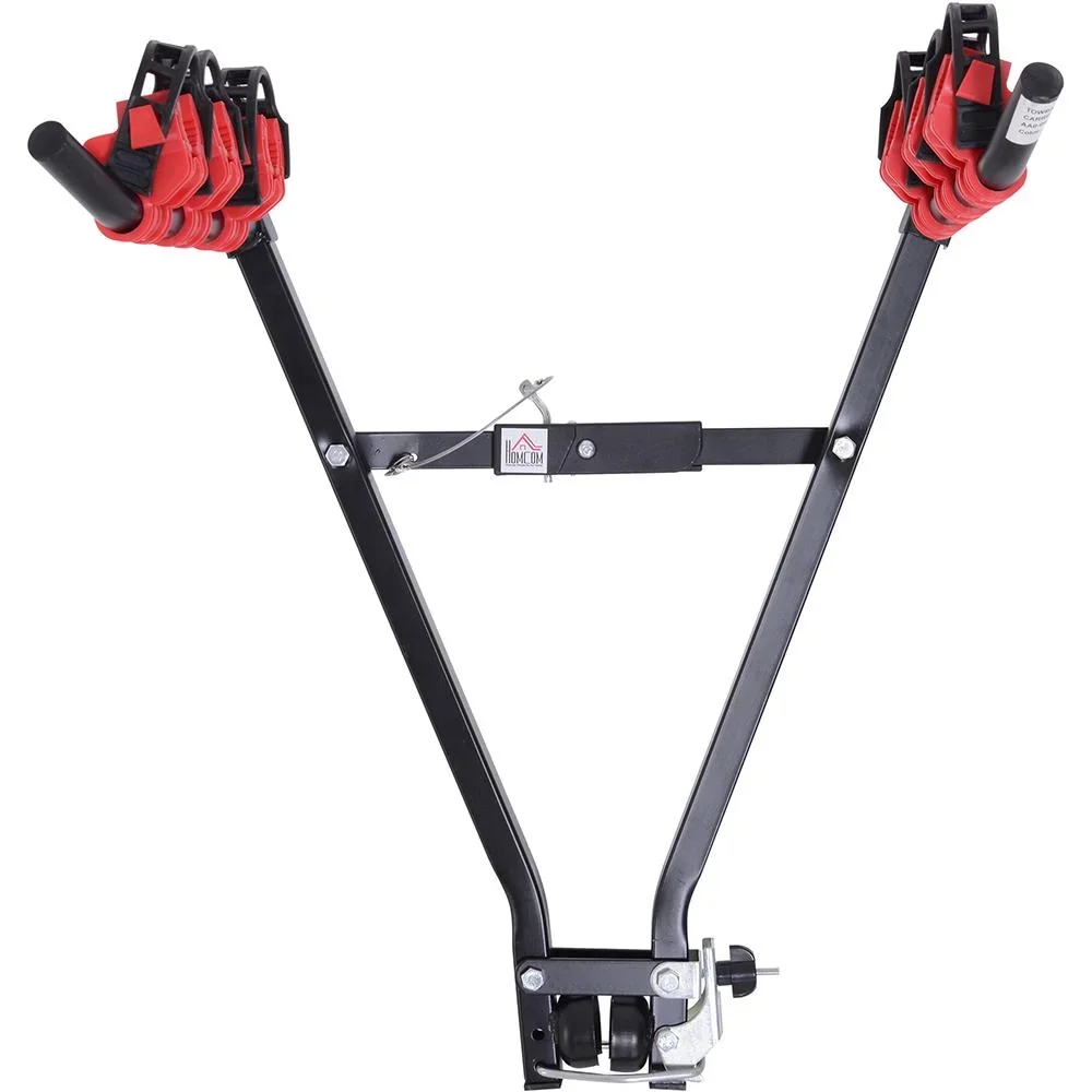Fahrradheckträger für 3 Fahrräder Anhängerkupplungsträger Fahrradträger faltbar V-Form Metall + Kunststoff - 0