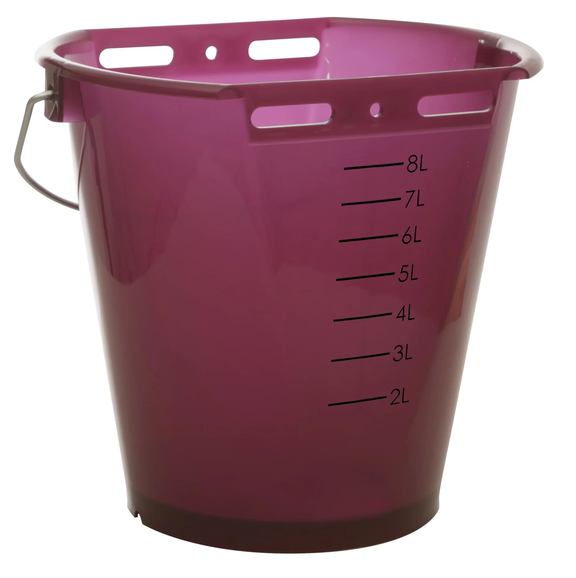 Kälber Tränkeeimer 8 l, beere transparent mit Skala - 0