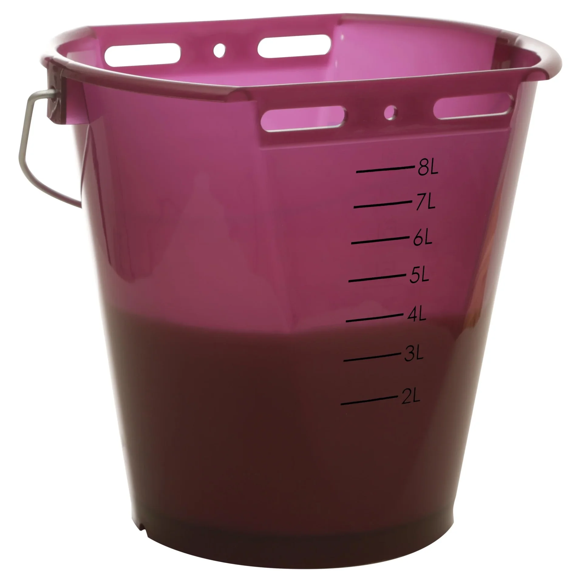 Kälber Tränkeeimer 8 l, beere transparent mit Skala - 1