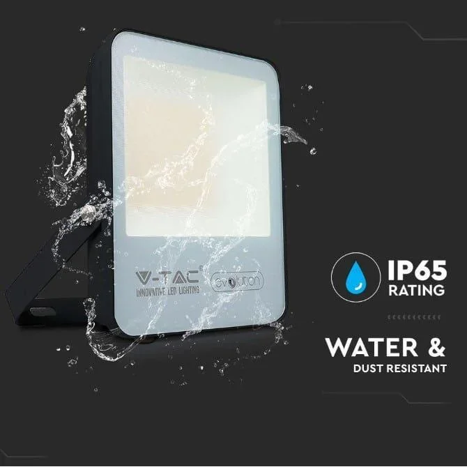 VT-30185 LED-Flutlicht - 30 W - 4720 Lm - 4000K - schwarz - Extra effizient - 6