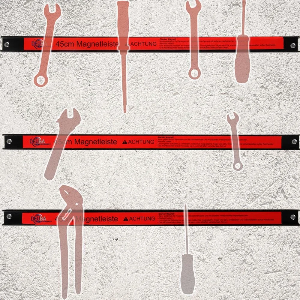 Magnetstreifen 3er-Set - 45cm inkl. Befestigungsmaterial - 1