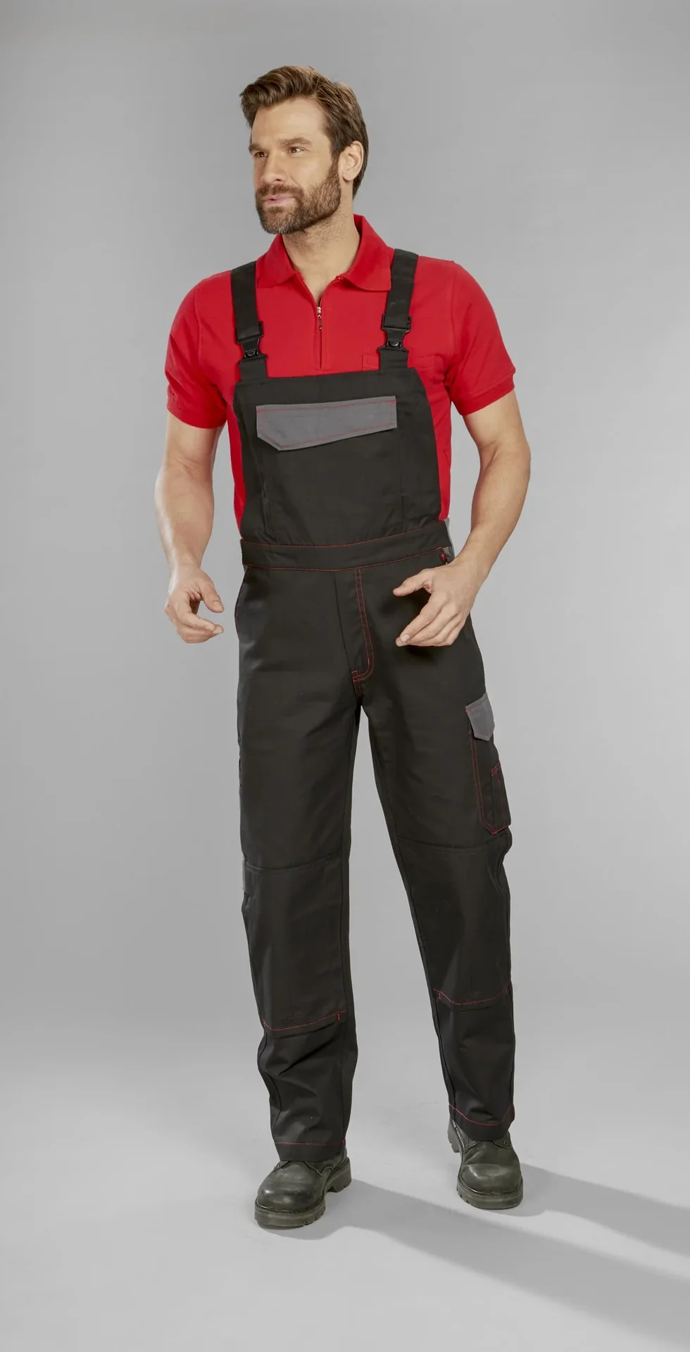 Latzhose für Beruf und Hobby, Farbe schwarz, Gr. 56 - 1