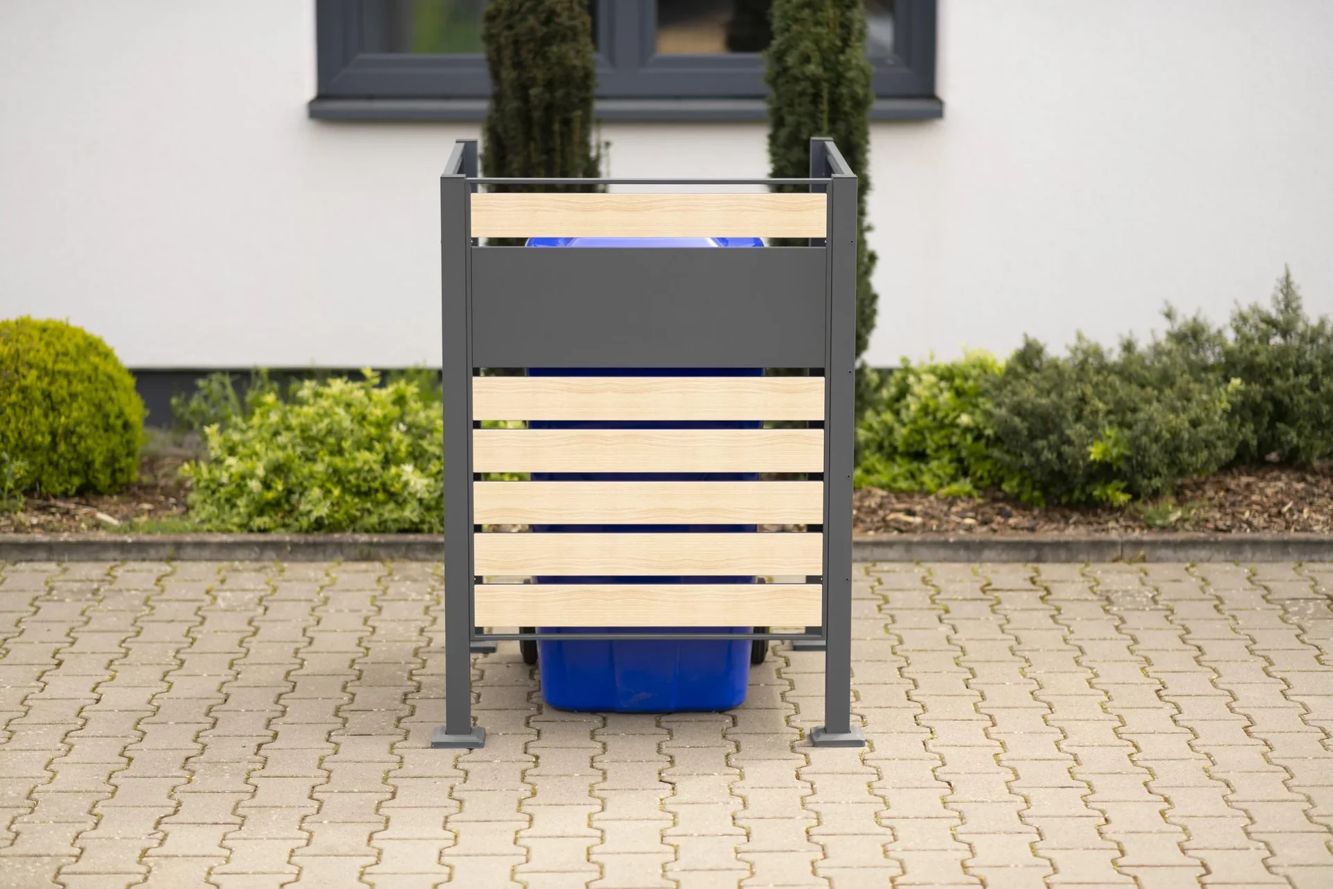 Mülltonnenverkleidung Planum 1er Box, 120 cm, holzoptik - 2