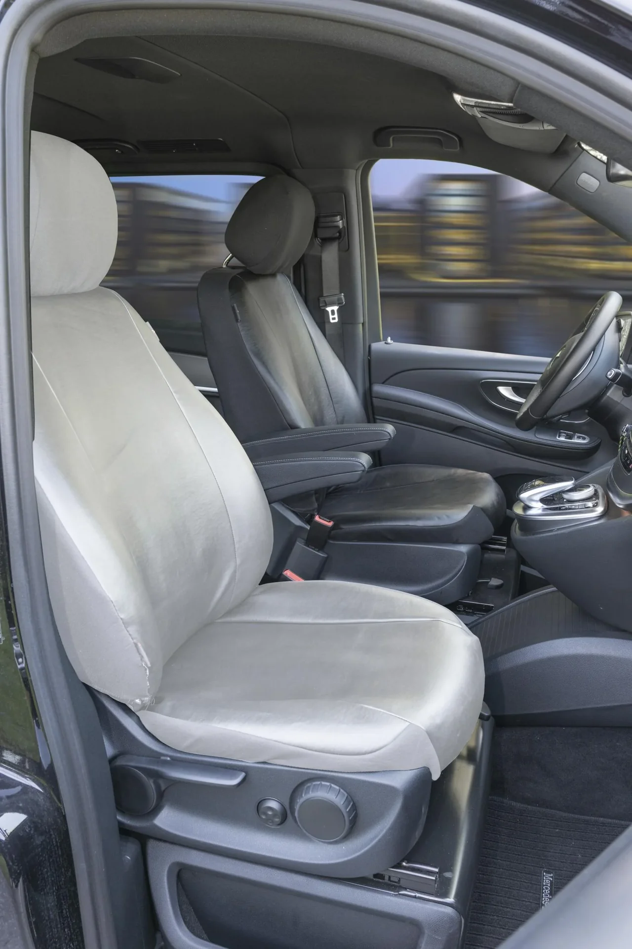 Passform Sitzbezüge - Kunstleder Mercedes V-Klasse 447 für Einzelsitz Fahrer mit Armlehne innen ab BJ 06/2014 - heute - 1