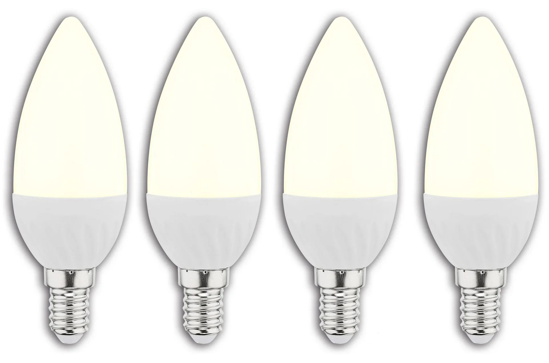 LED Lampe in Kerzenform, 4,5 Watt, E14, warmweiß - 3 Stück + 1 Stück GRATIS dazu - 1