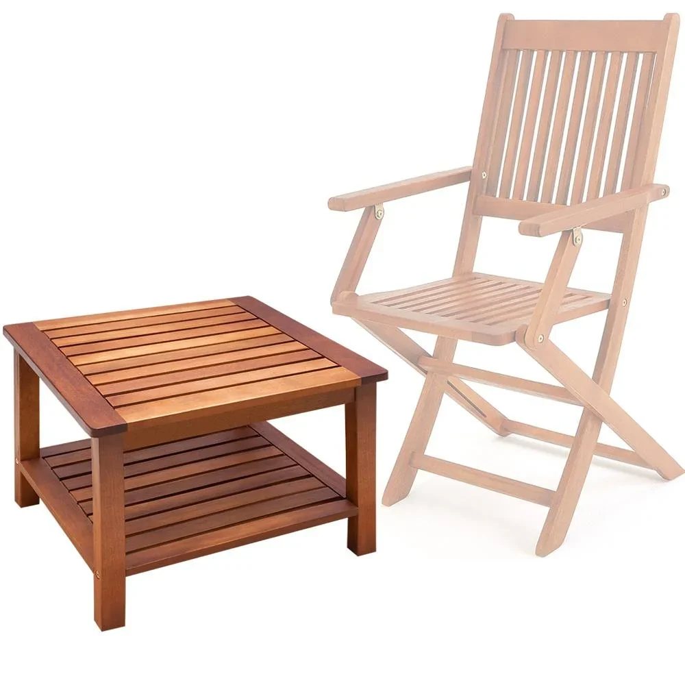 Beistelltisch/Holztisch Washington aus vorgeöltem Akazienholz - 3