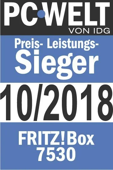 Fritz!Box 7530 WLAN Router- ADSL,VDSL,2.4 GHz,5 GHz, 1200 MBit/s - 1