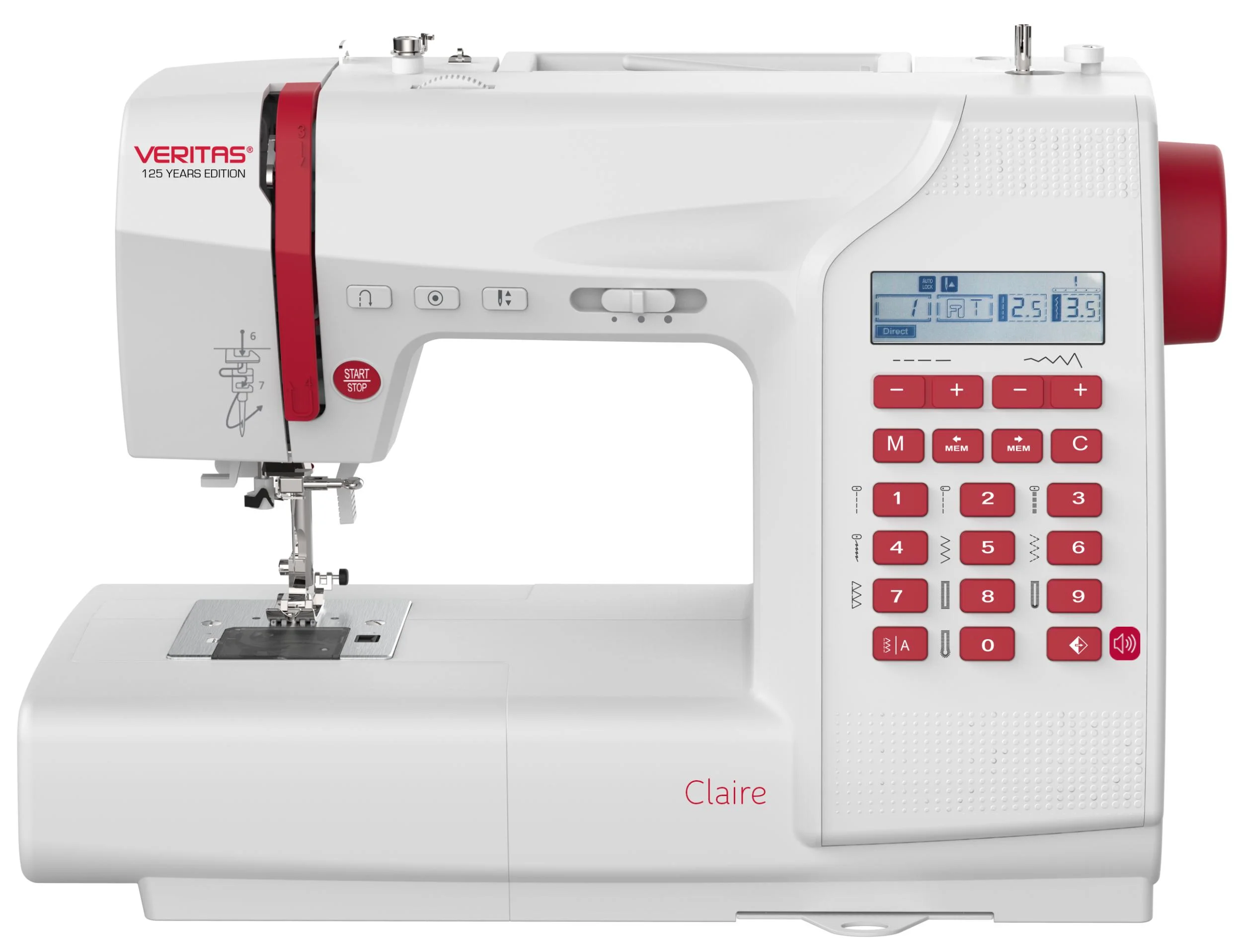 Nähmaschine „Claire“, 197 Stichprogramme mit Alphabet und Zahlen - 0