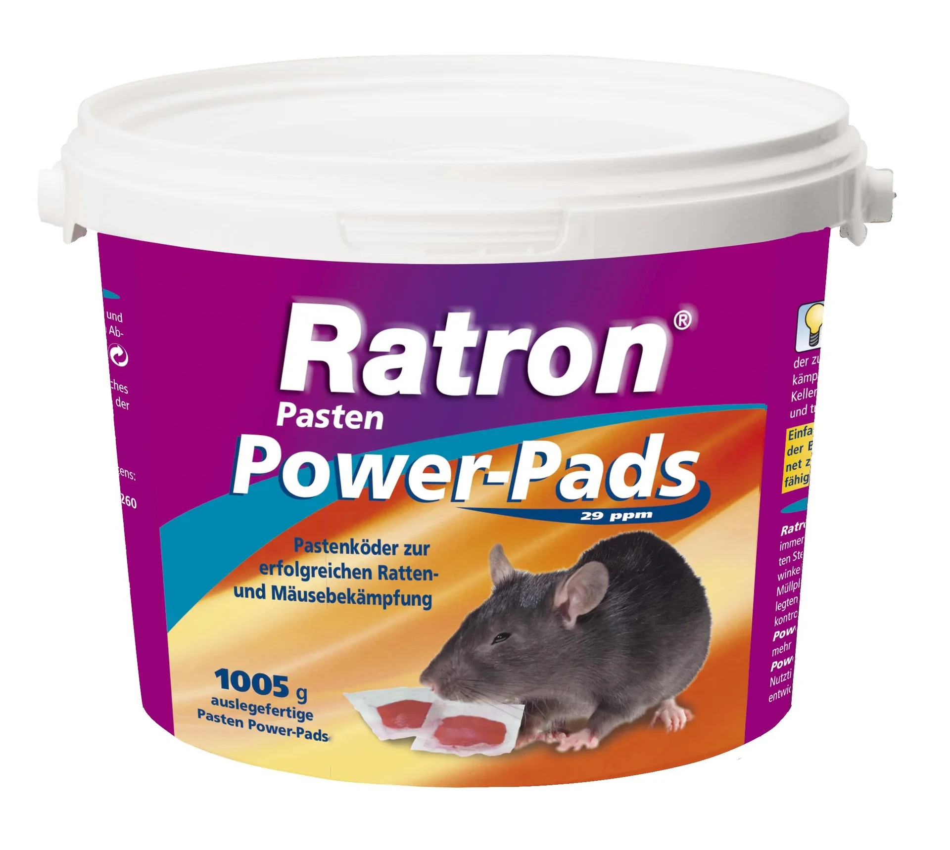 Ratron Pasten Power-Pads, anwendungsfertig, 67 x 15 g - 0