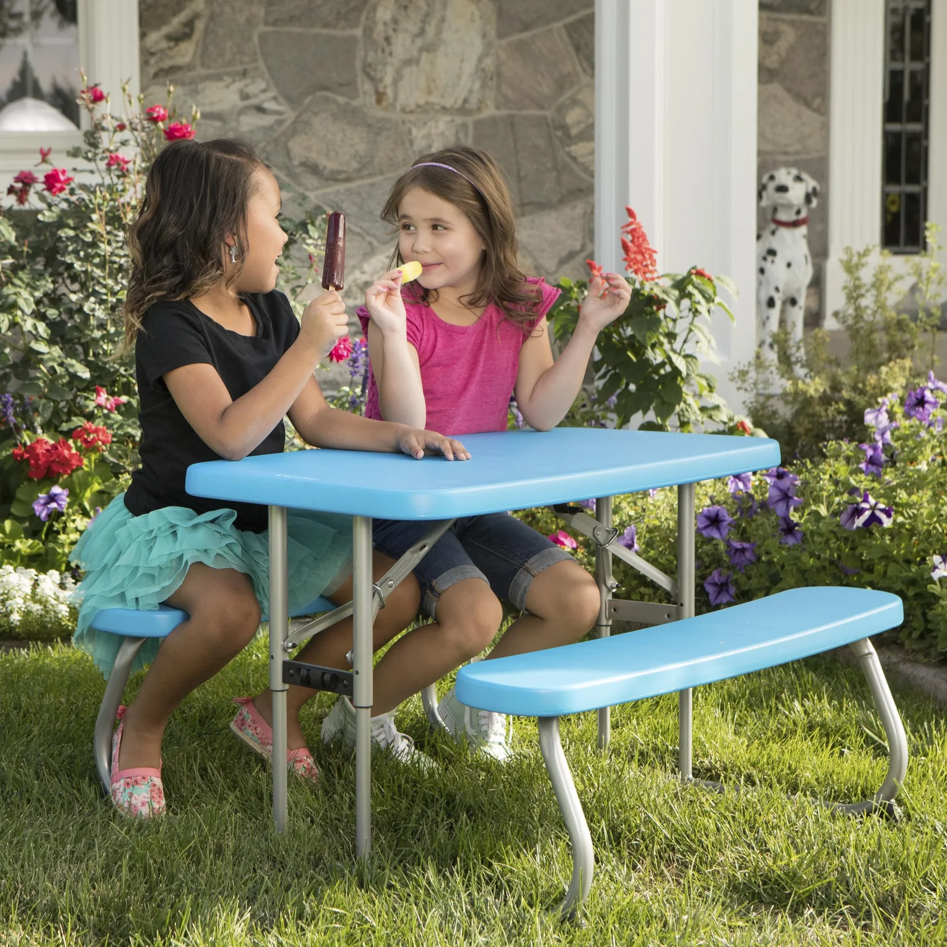 Kinder Picknicktisch blau - 5