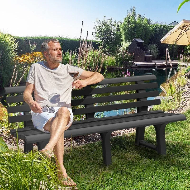 Gartenbank Orchidea anthrazit 145x49x74 cm - 4