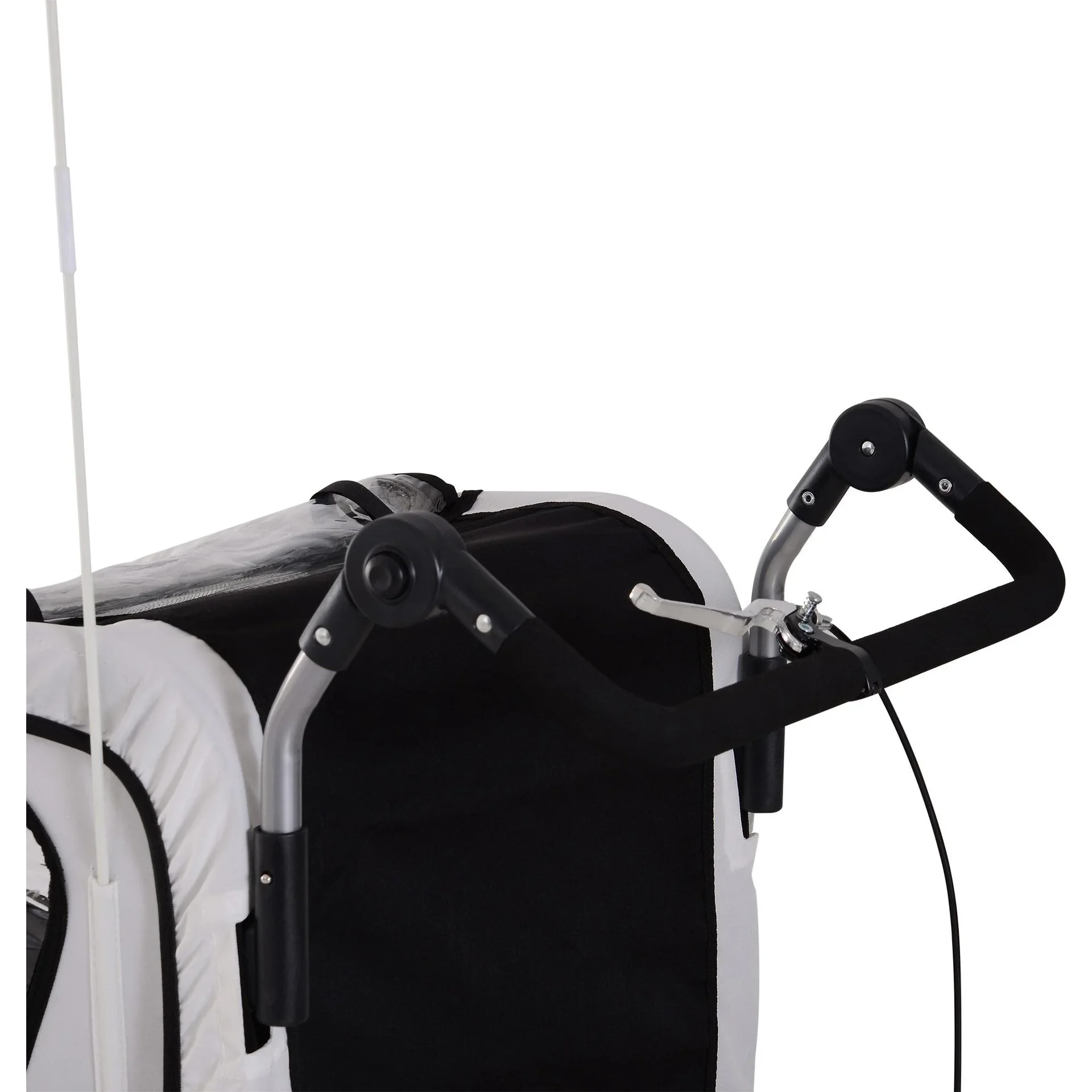 Fahrradanhänger Kinder Weiß-Schwarz 2 in 1 Jogger - 0