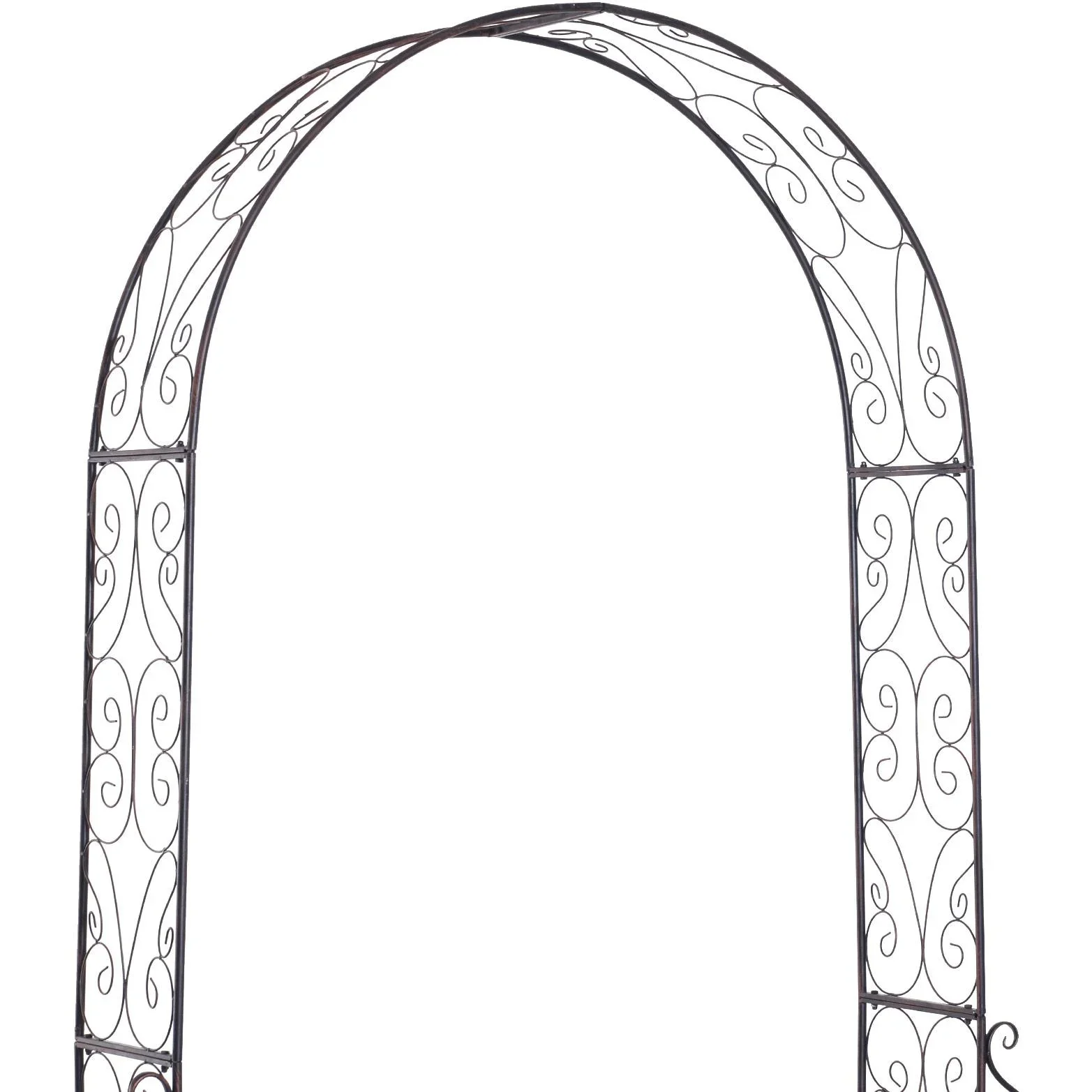 Torbogen Rankgitter Pflanzbogen Rosenbogen Garten Bogendach Metall 120 x 30 x 226 cm - 0
