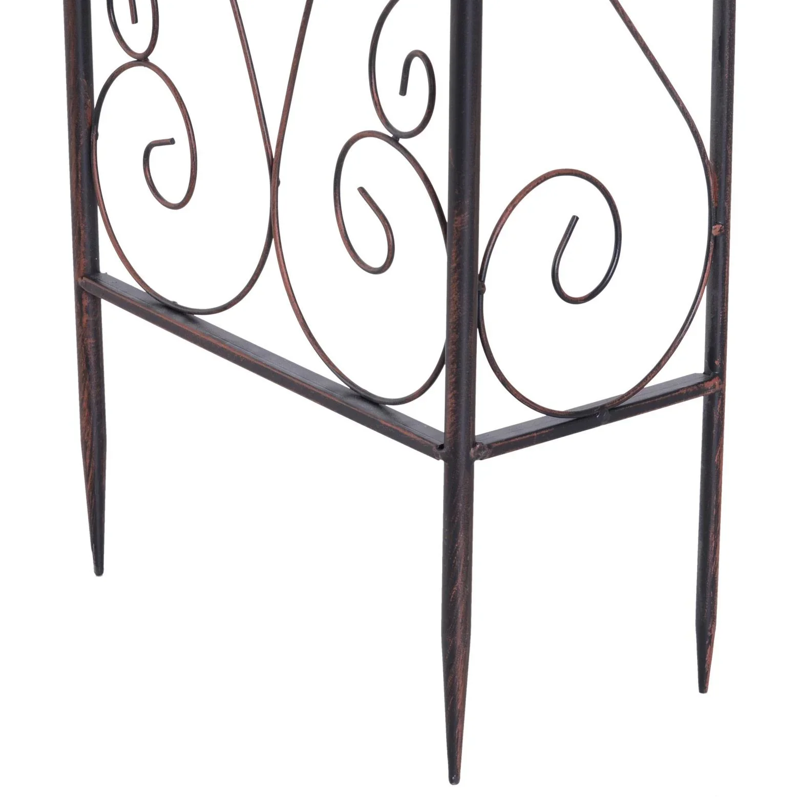 Torbogen Rankgitter Pflanzbogen Rosenbogen Garten Bogendach Metall 120 x 30 x 226 cm - 2