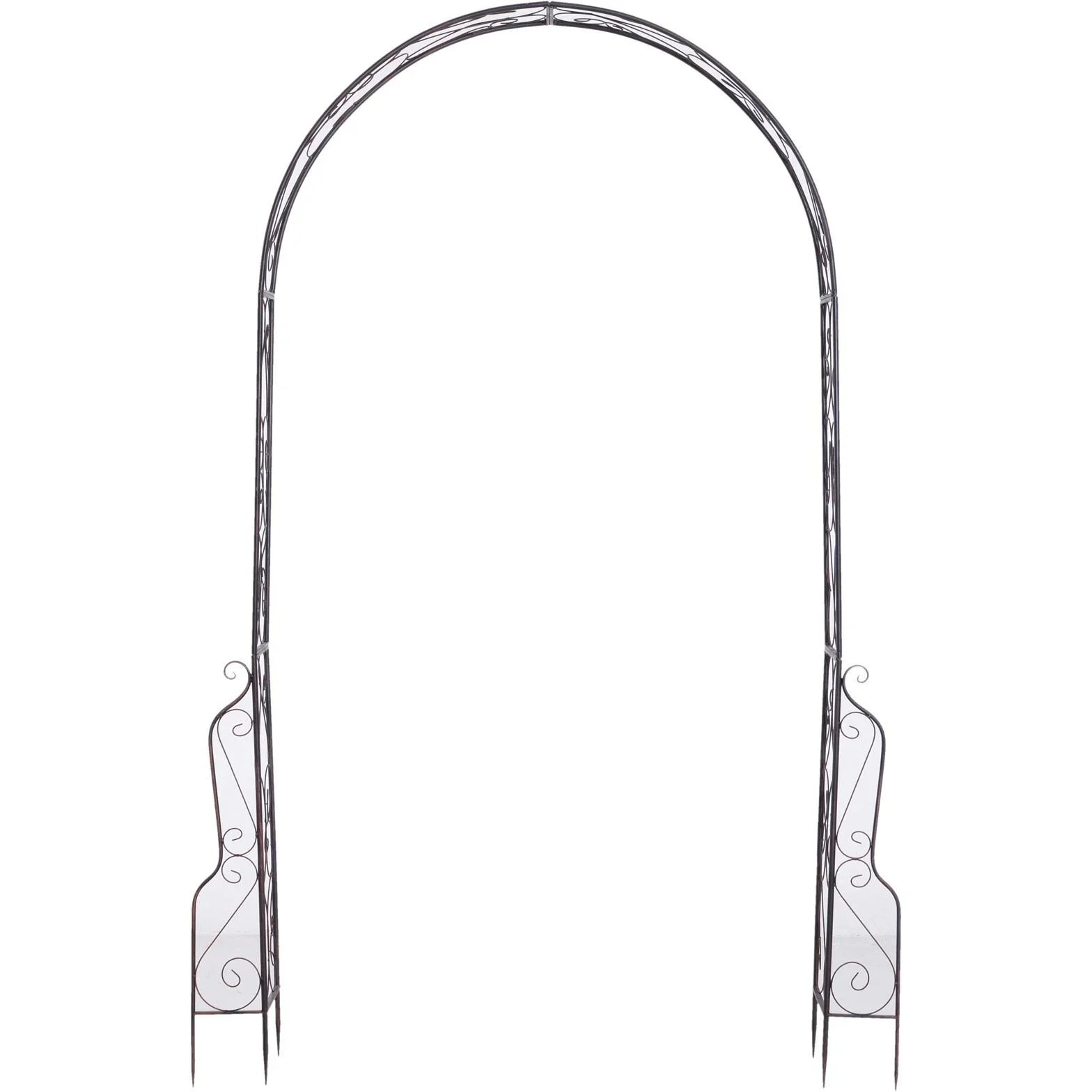 Torbogen Rankgitter Pflanzbogen Rosenbogen Garten Bogendach Metall 120 x 30 x 226 cm - 3