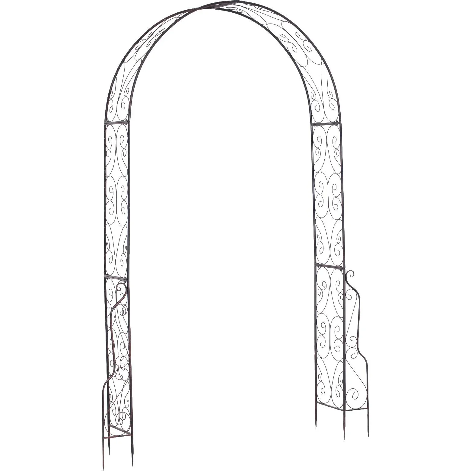 Torbogen Rankgitter Pflanzbogen Rosenbogen Garten Bogendach Metall 120 x 30 x 226 cm - 6