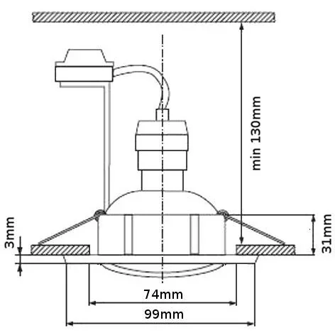 VT-3333 3-teiliger Einbaustrahlersatz - 5W - 400 Lm - 3000K - Weiß - 0