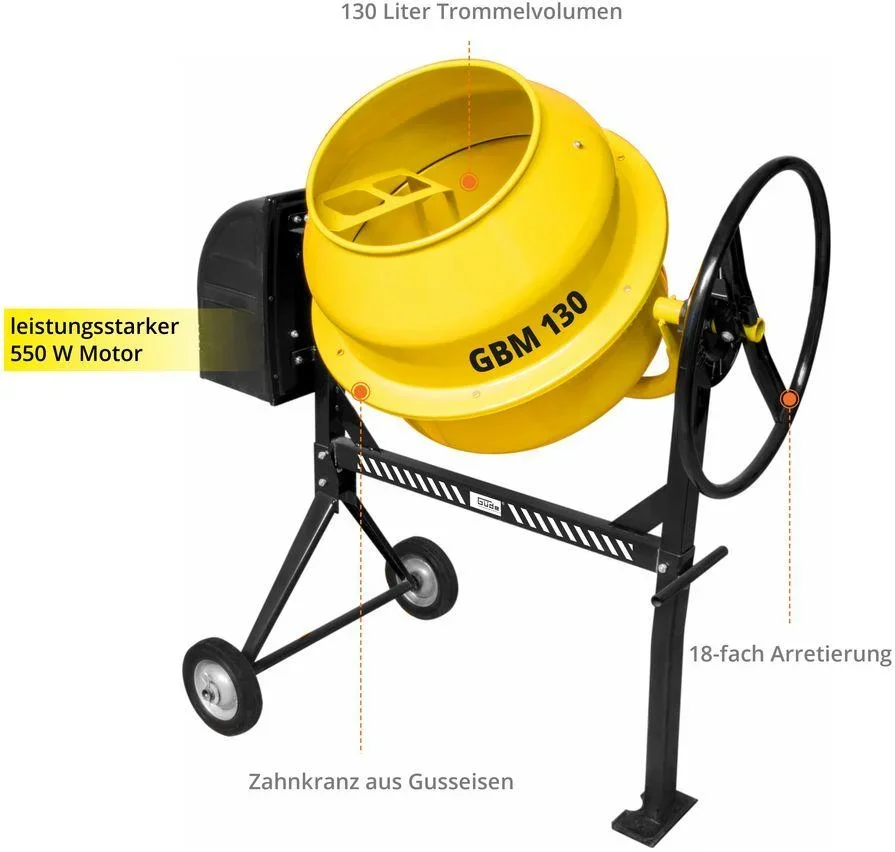 Betonmischer "GBM 130", 550 Watt - 2