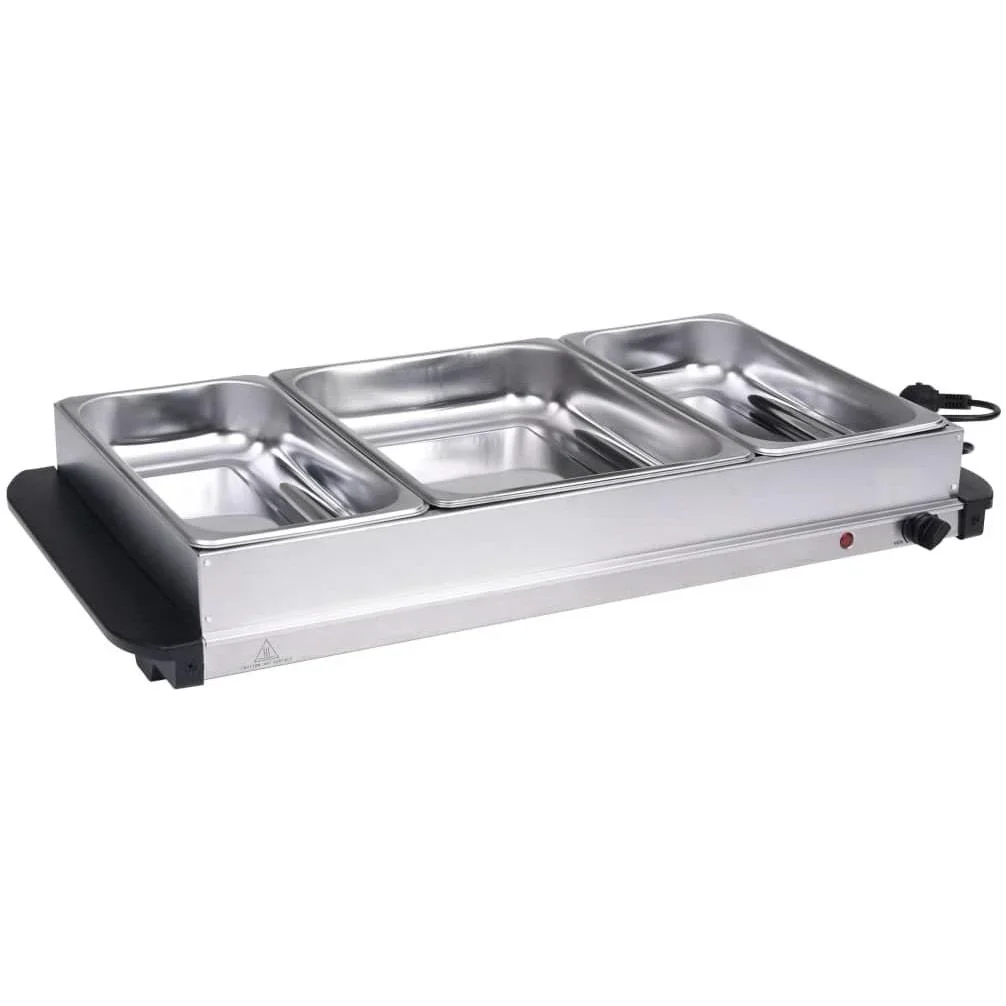 Buffetwärmer 400 W 2x2,5L+1x4L Edelstahl - 0