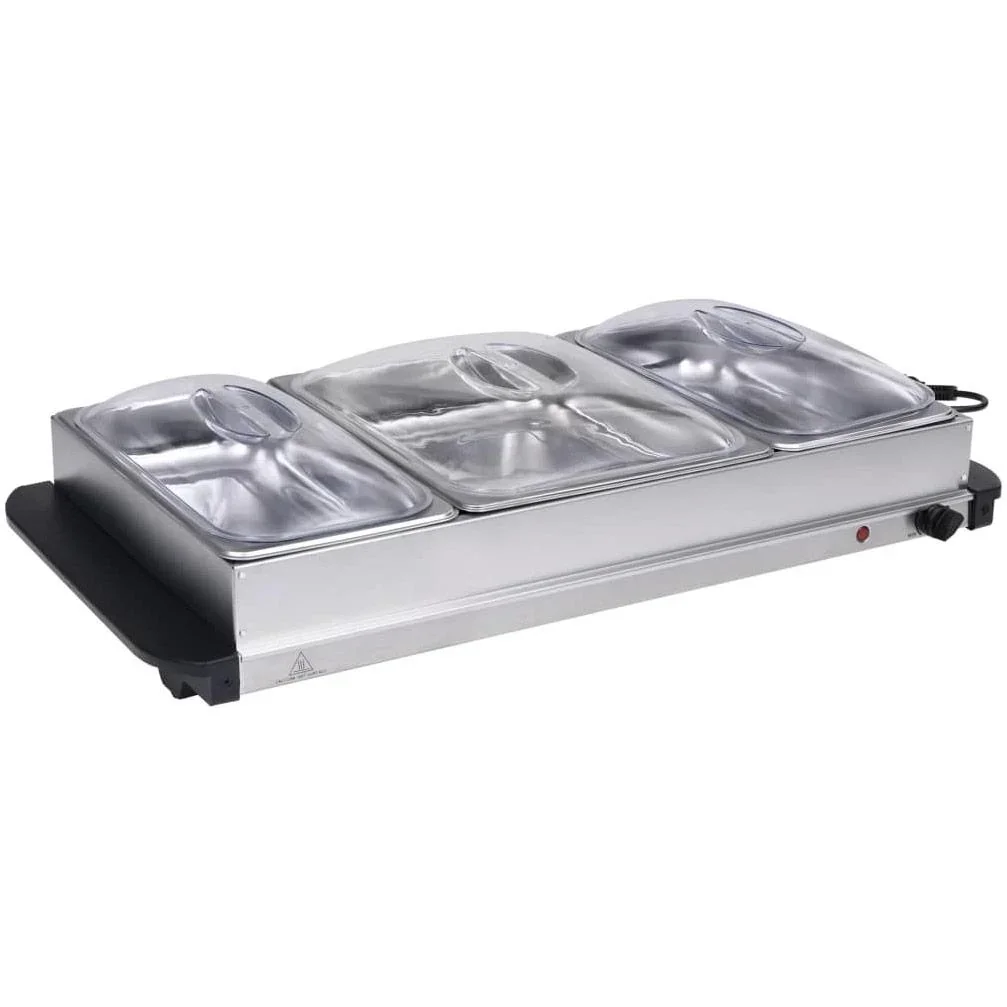 Buffetwärmer 400 W 2x2,5L+1x4L Edelstahl - 1
