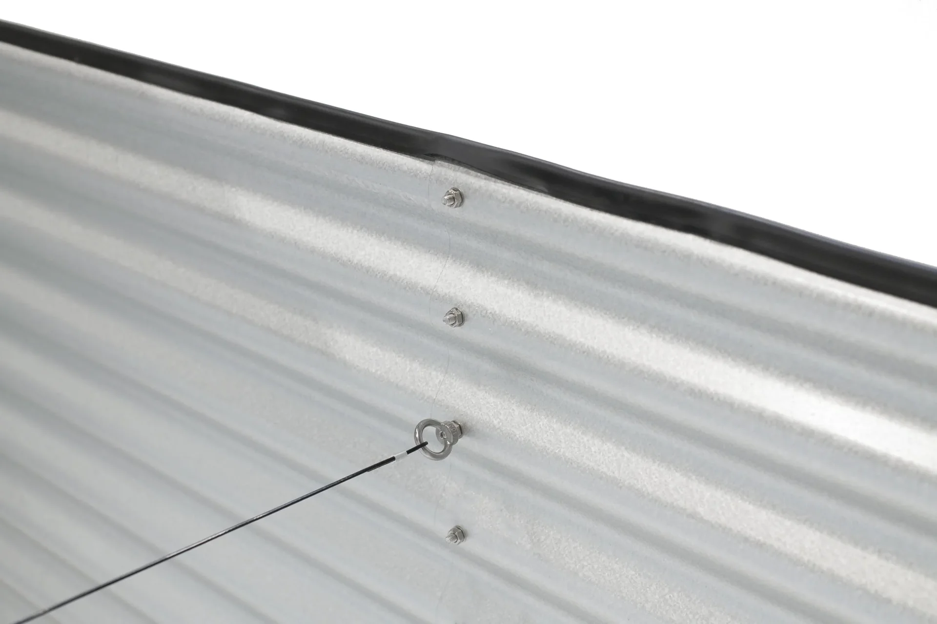 Metall Hochbeet Oval silber 240 x 80 x 82 cm - 6
