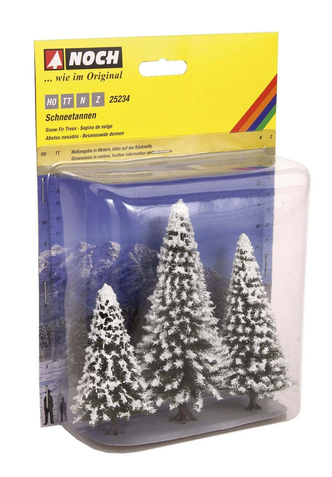 Schneetannen, 3 Stück, ca. 8 - 12 cm hoch - 0