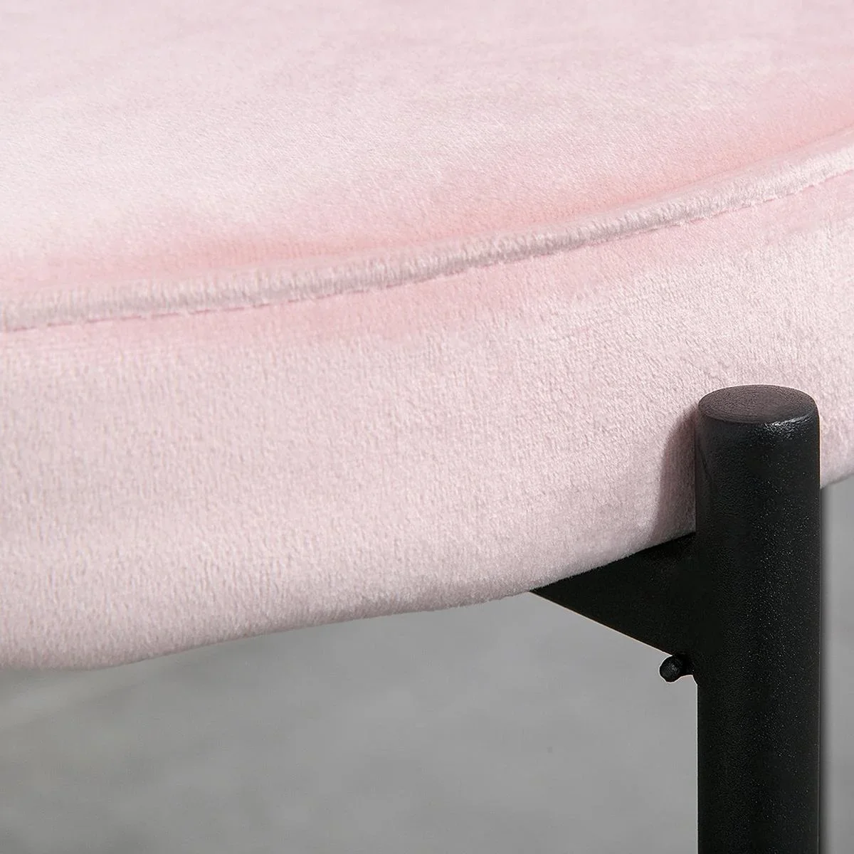 Hocker 4-teiliges Set mit Samtüberzug Grau - 0