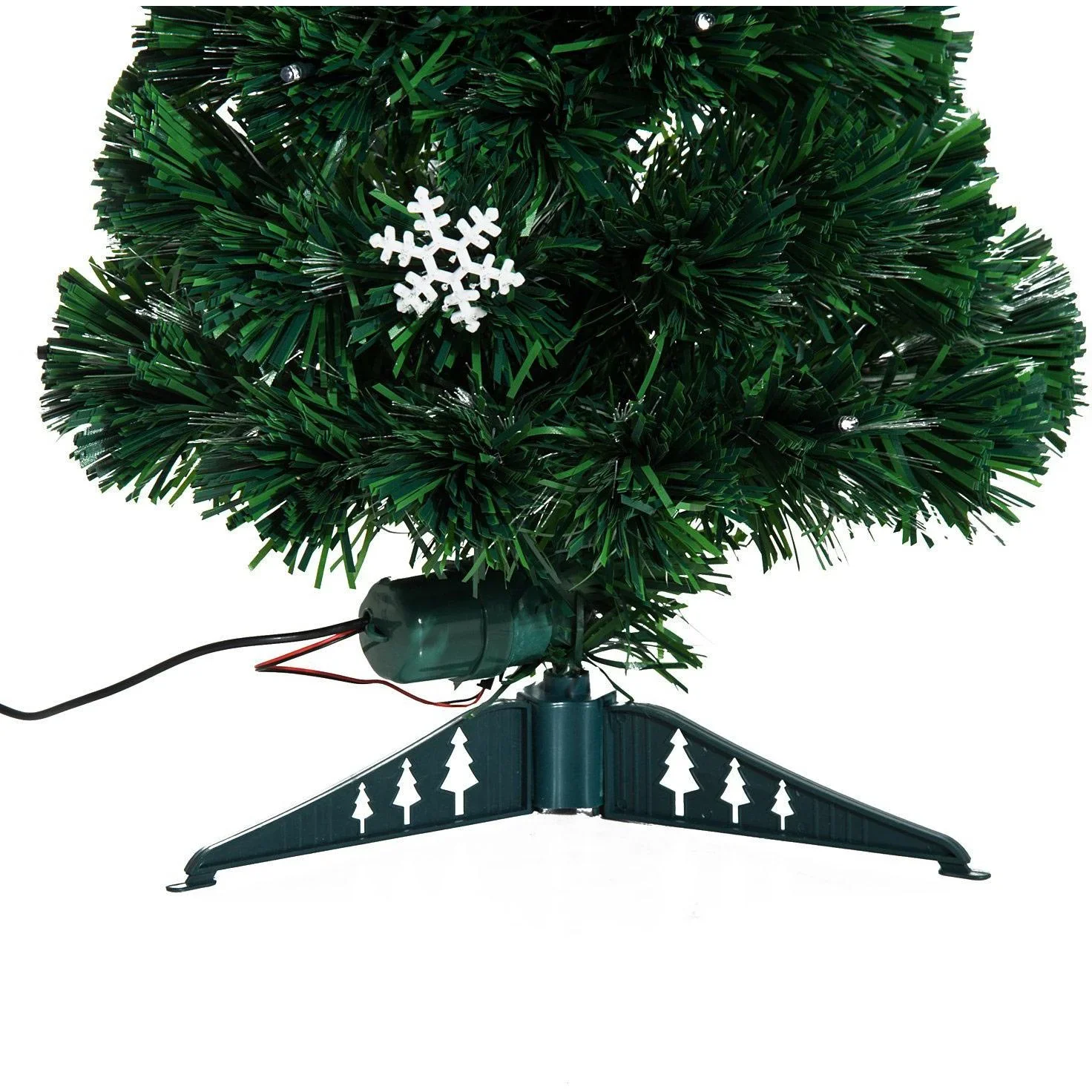 Weihnachtsbaum 60cm Tannenbaum LED Lichtfaser grün - 0