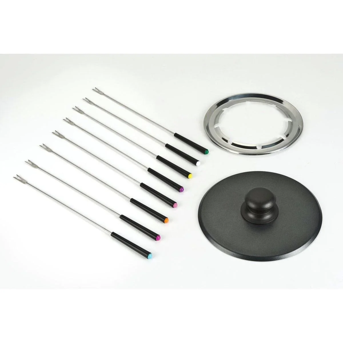 Classic Deluxe - Elektrischer Fonduetopf - 8 Fonduegabeln - 1